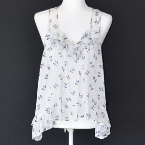 Rue21 Bow Print Flowy Tank Top Sz S